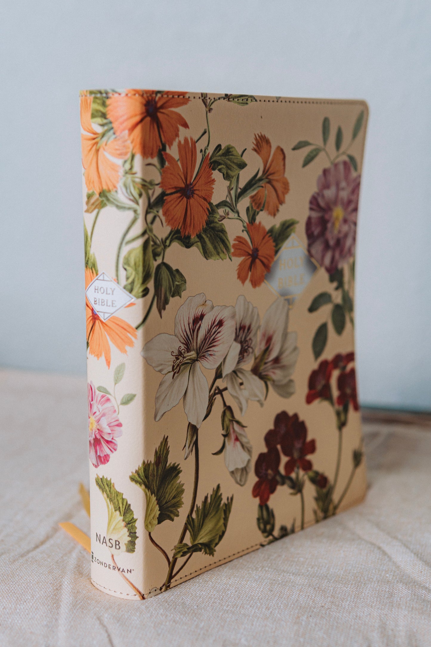 NASB Artesian Leather Yellow Bible