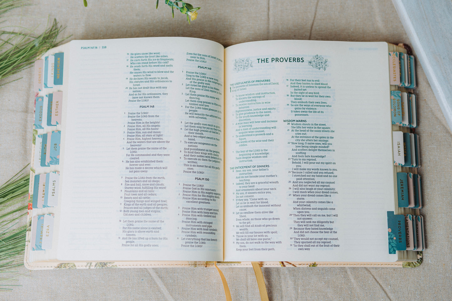 NASB Artesian Leather Yellow Bible