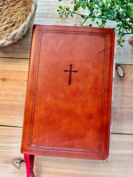 NKJV Brown Cross