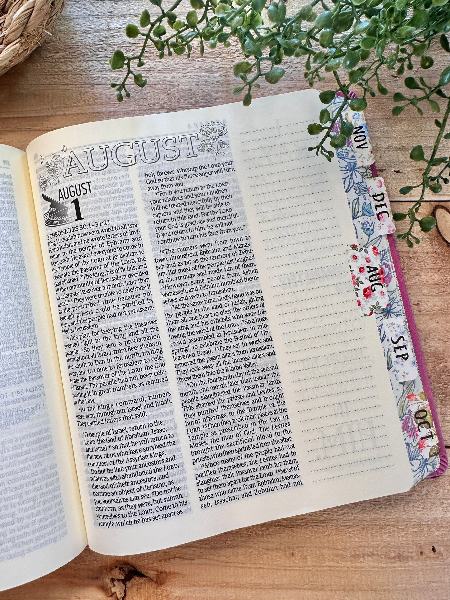 NLT One Year Bible-Blossom