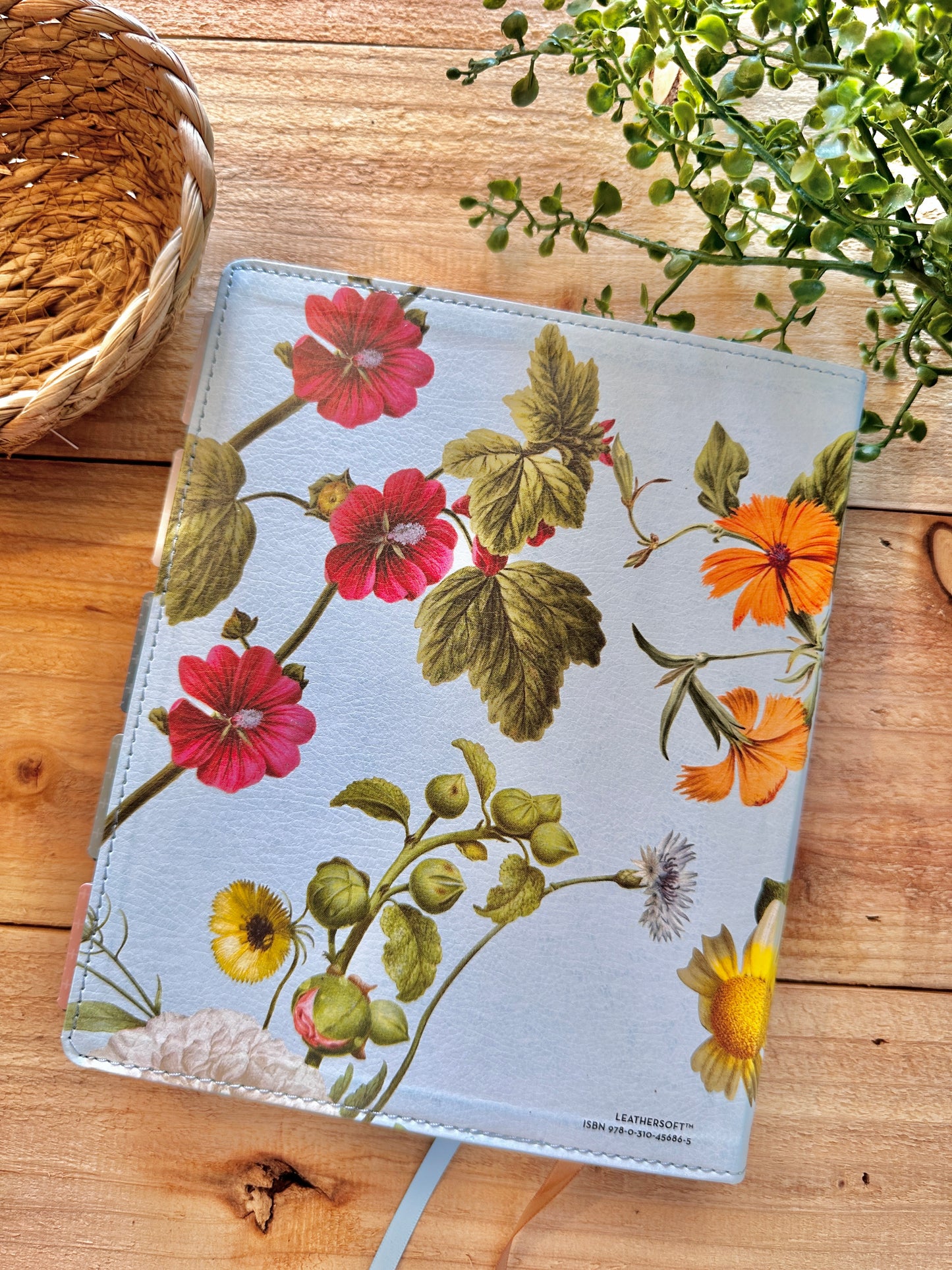 NIV Blue Floral Artisan Bible