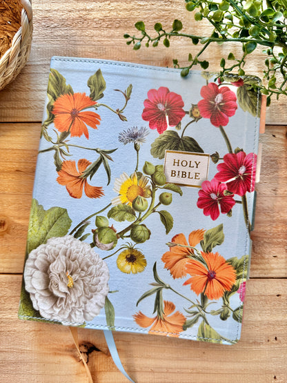NIV Blue Floral Artisan Bible