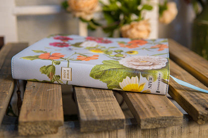 NIV Blue Floral Artisan Bible