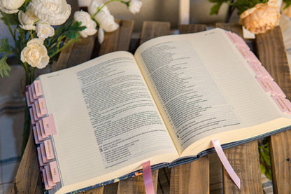 NKJV Blue Floral Journal Bible